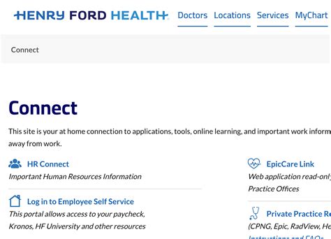 henry ford connect login